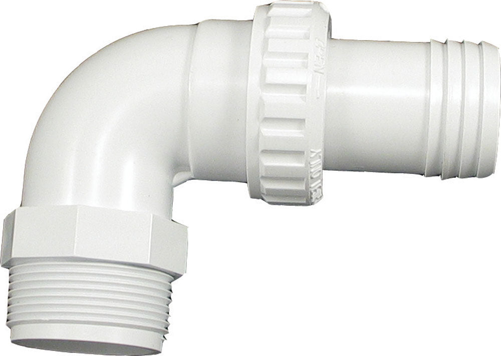 CMP 21058-200-000 Union, 1.5" Hose Barb x Male Inside Pipe Thread 90 Ell Econ
