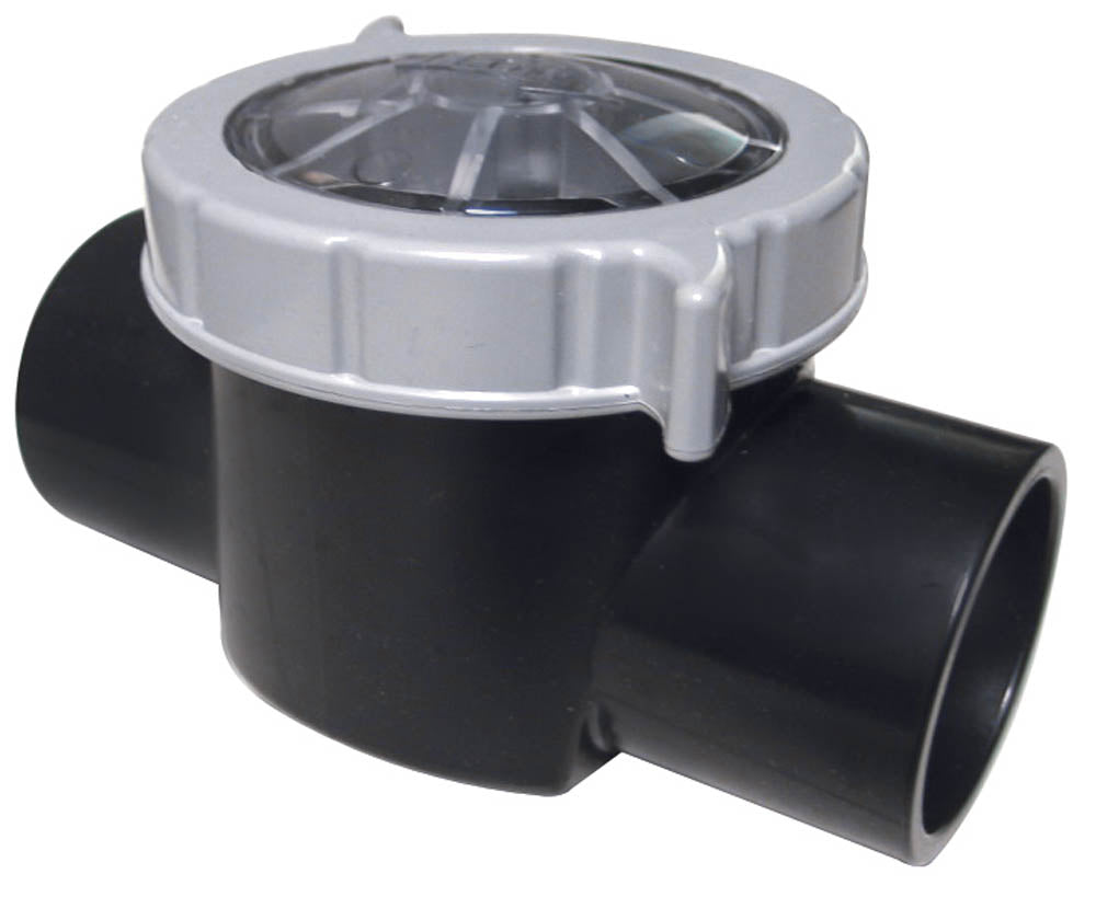 CMP 25830-500-000 Check Valve, Thread-On Lid Serviceable 1/4# 2" Socket x 2.5" Spigot Black PV