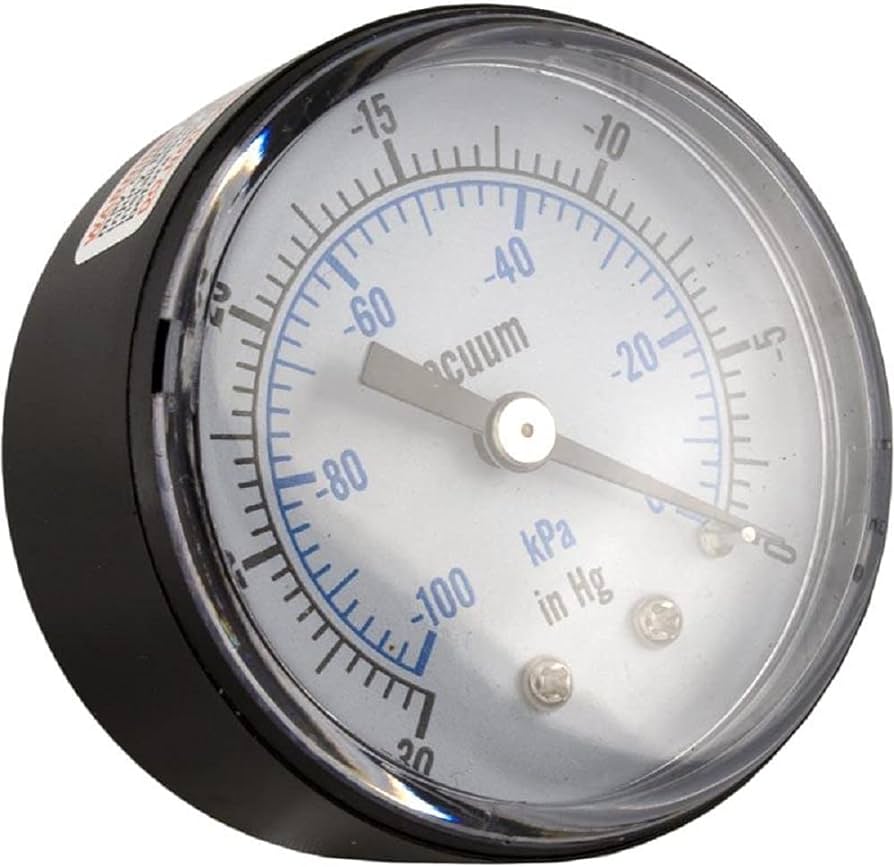 Pentair R36006 Gauge Vac Bck Mnt 0-30 2"Dial Res 2051Bp4C1V1Gr