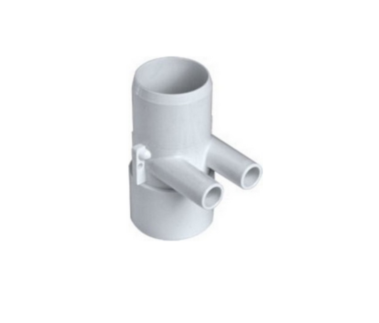 Waterway 672-7600 Manifold, PVC, 2"SHR x 2"SHR Socket x (2) 3/4"SB Ports