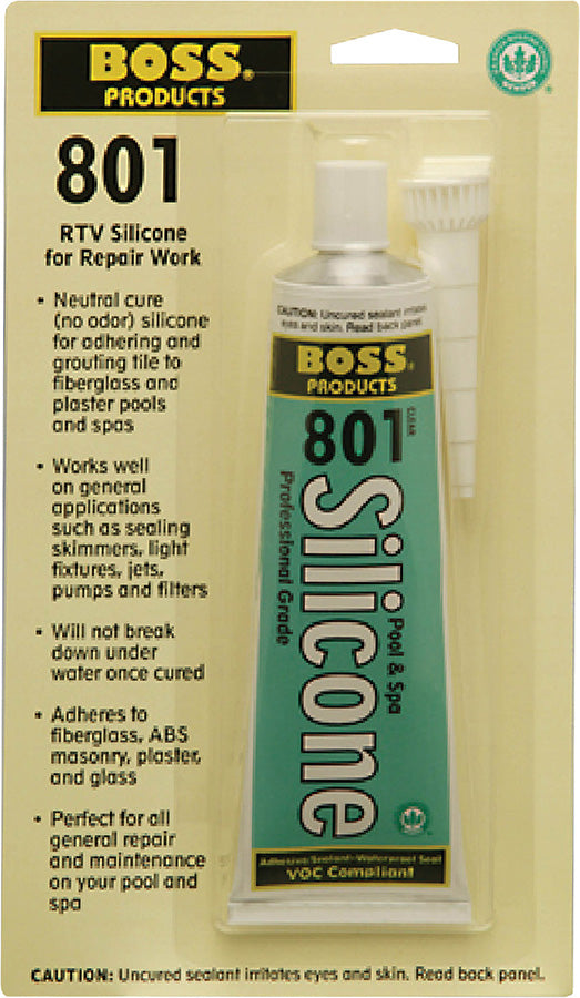 American Granby 80131B Boss Silicone Adhesive Grout Clear 3oz Tube