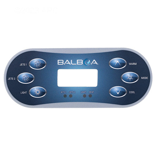 Balboa VL600S Oval Keypad 6 Button, 3 Left, LCD, 3 Right, No Overlay
