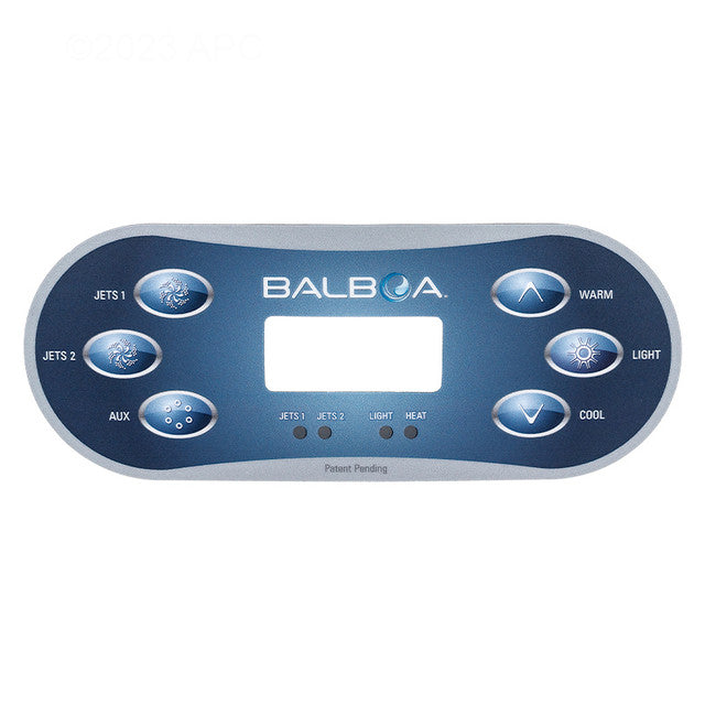 Balboa Overlay For 6 Button TP600 Topside, Jets-Aux-Light-Warm-Mode-Cool
