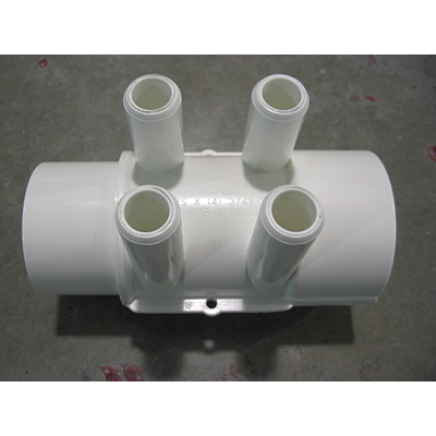 Arctic Spa JET-112202 Pvc Fitting, Manifold 4 Port 2"spg x 2"soc x 3/4"barb