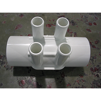 Arctic Spas JET-112203 Pvc Fitting, Manifold 4 Port 2"spg x 2"spg x 3/4"barb