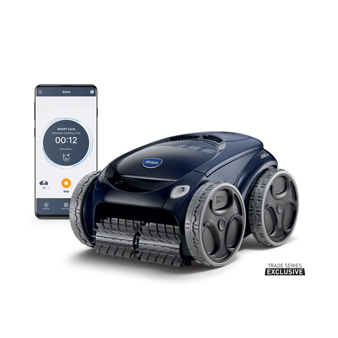 Polaris Alpha IQ App Ready 4WD Robotic Pool Cleaner <=50' Pools - 2 Year Warranty - Includes Rolling Caddy