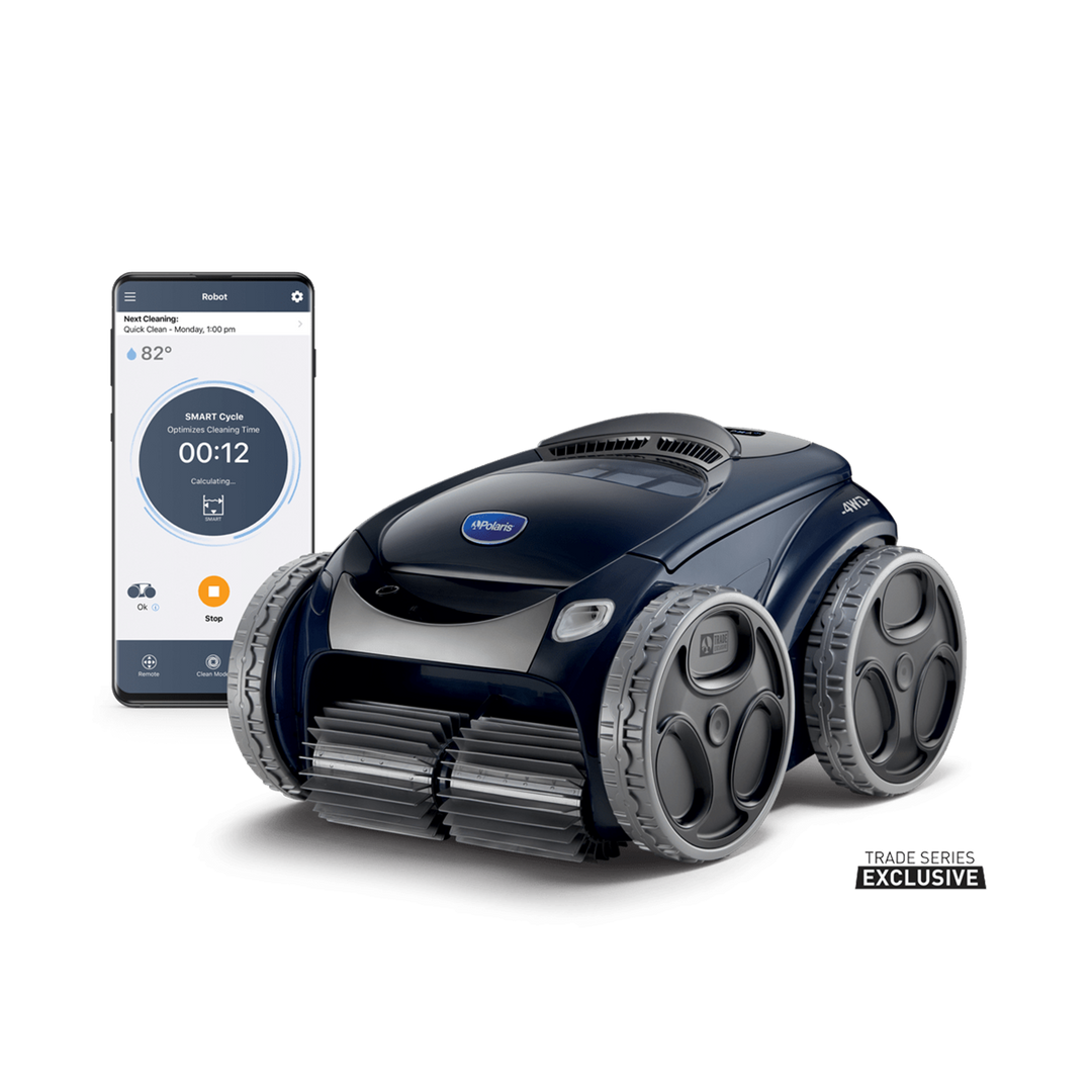 Polaris ALPHA iQ+ App Ready 4WD Robotic Pool Cleaner <=60' Pools - 2 Year Warranty - Includes Rolling Caddy