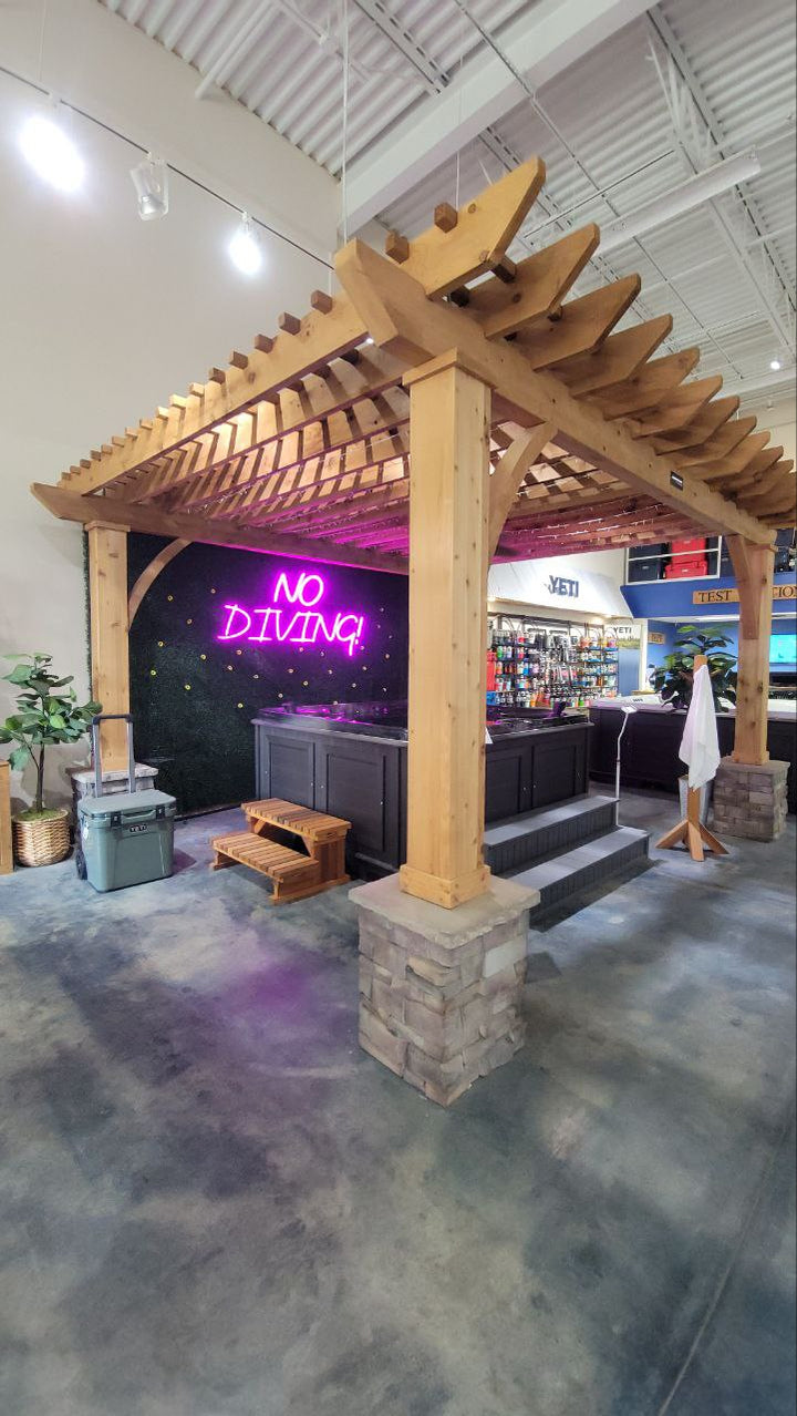 Summerbrook Pergola - 14' 6" Square With 24" Stone Bases