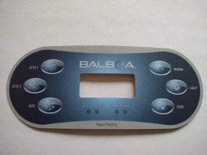 Balboa Overlay For 6 Button TP600 Topside Control, Jets 1&2/Aux/Warm/Light/Cool