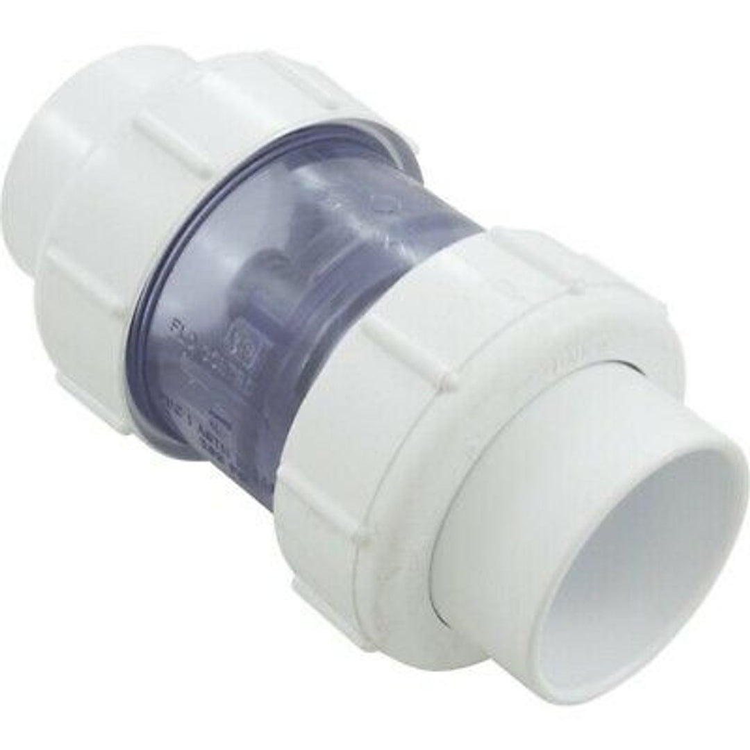 NDS 1795C20 Flo Control 5# Clear Compact Spring Check Valve 2" Unions,