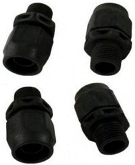 Zodiac Polaris R0621000 Softube Quick Connect Fittings Black 4 Pack