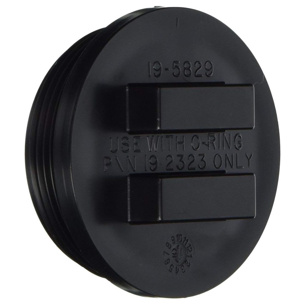 Pentair 2" O-Ring Style MPT Black Drain Plug