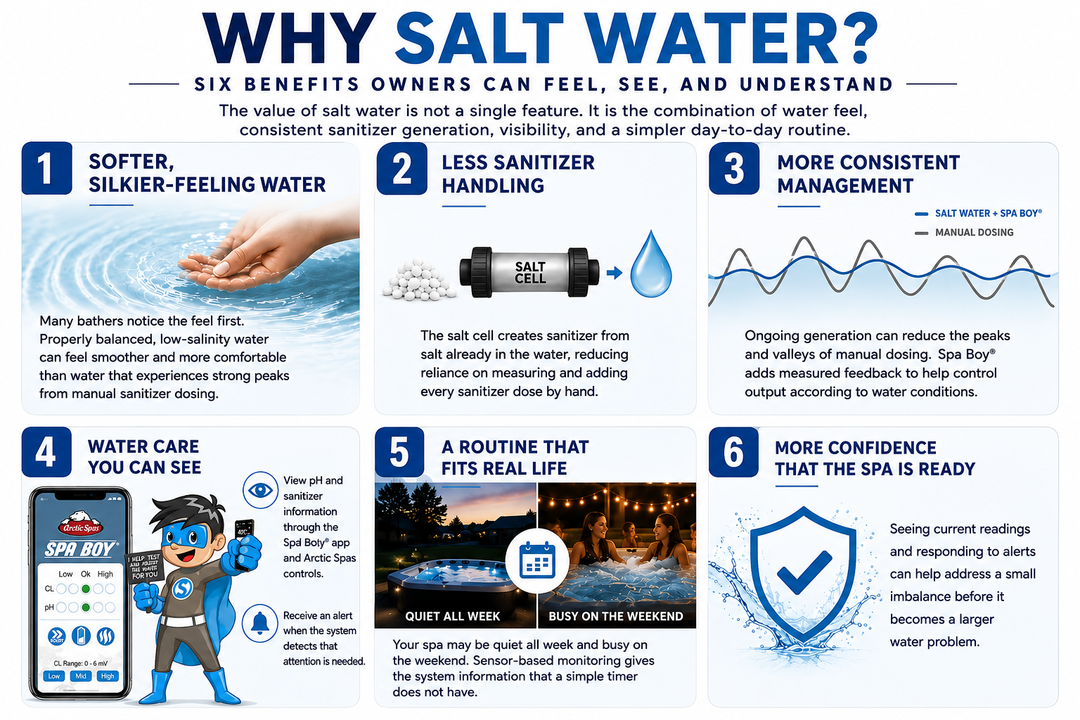 Arctic Spas vs. the Top 5 Spa Brands: Salt Water Systems & Water Care