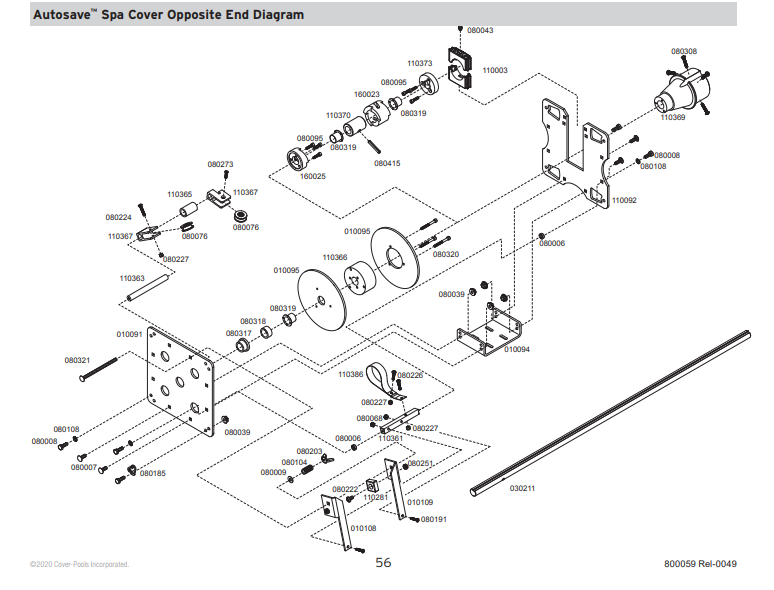 Cover Pools Autosave Spa Cover Opposite End Diagram