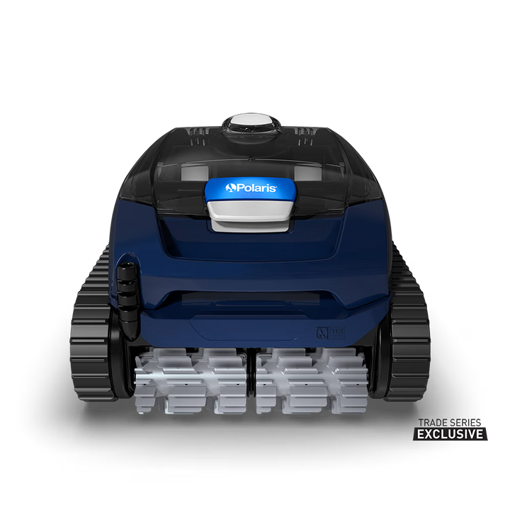 Polaris EPIC 8520 robotic pool cleaner, front view with handle