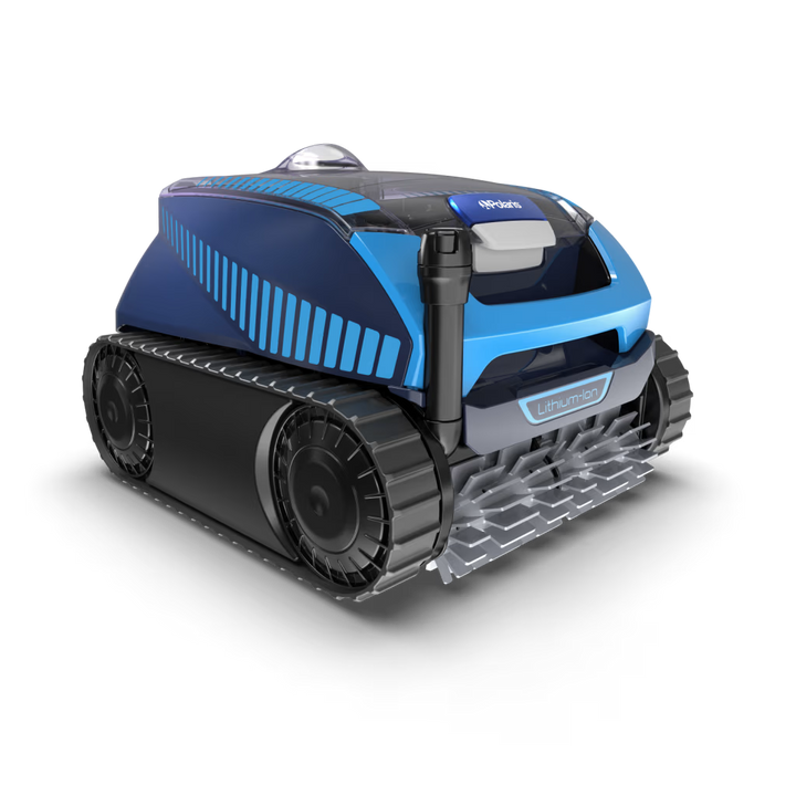 Polaris FREEDOM Plus robotic cleaner, side view showing tracks and brushes