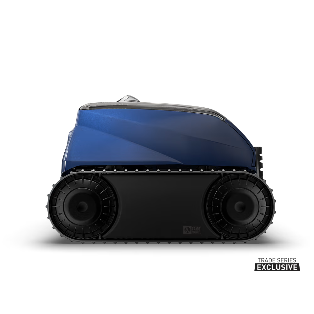 Polaris EPIC 8520 robotic pool cleaner, side view showing track