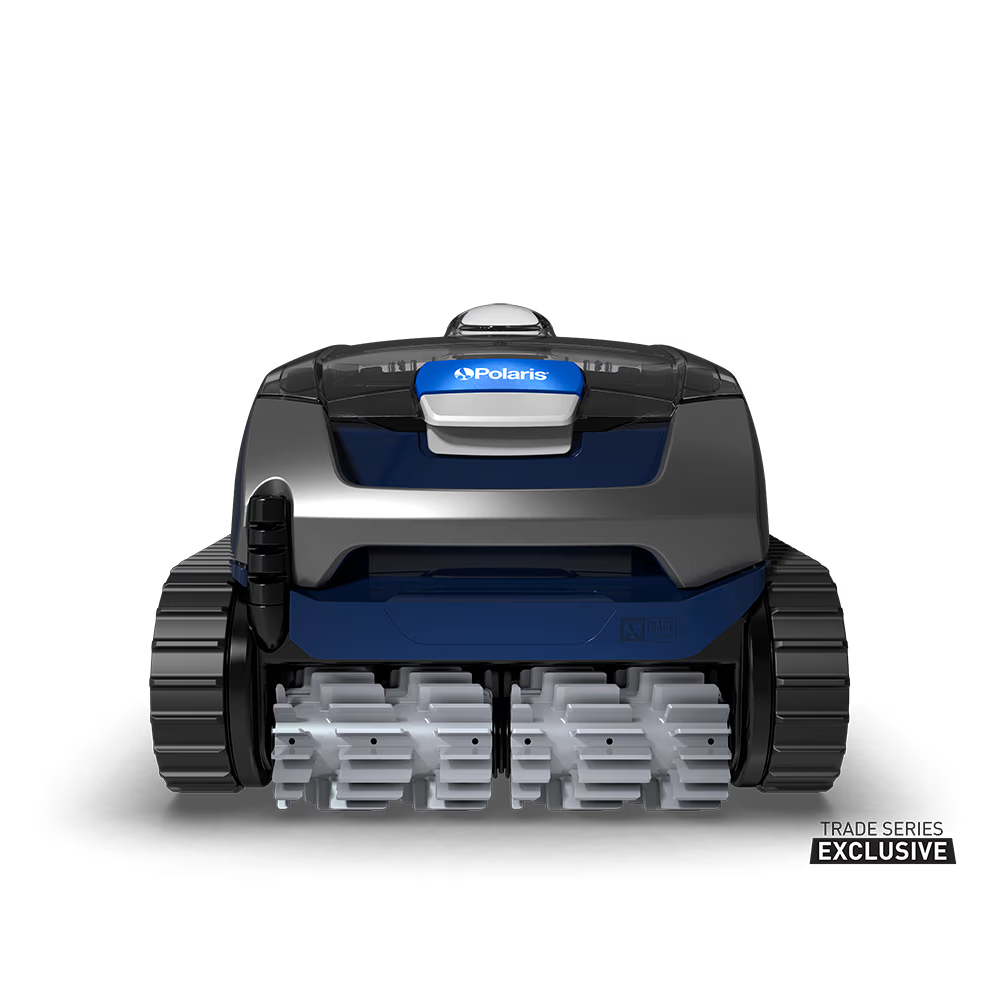 Polaris EPIC 8640 robotic pool cleaner, straight-on front view