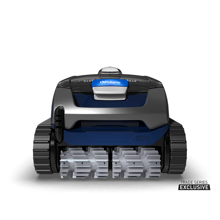 Polaris EPIC 8640 robotic pool cleaner, straight-on front view
