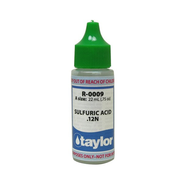 Taylor R-0009-A Sulfuric Acid .12N, .75 oz, Dropper Bottle