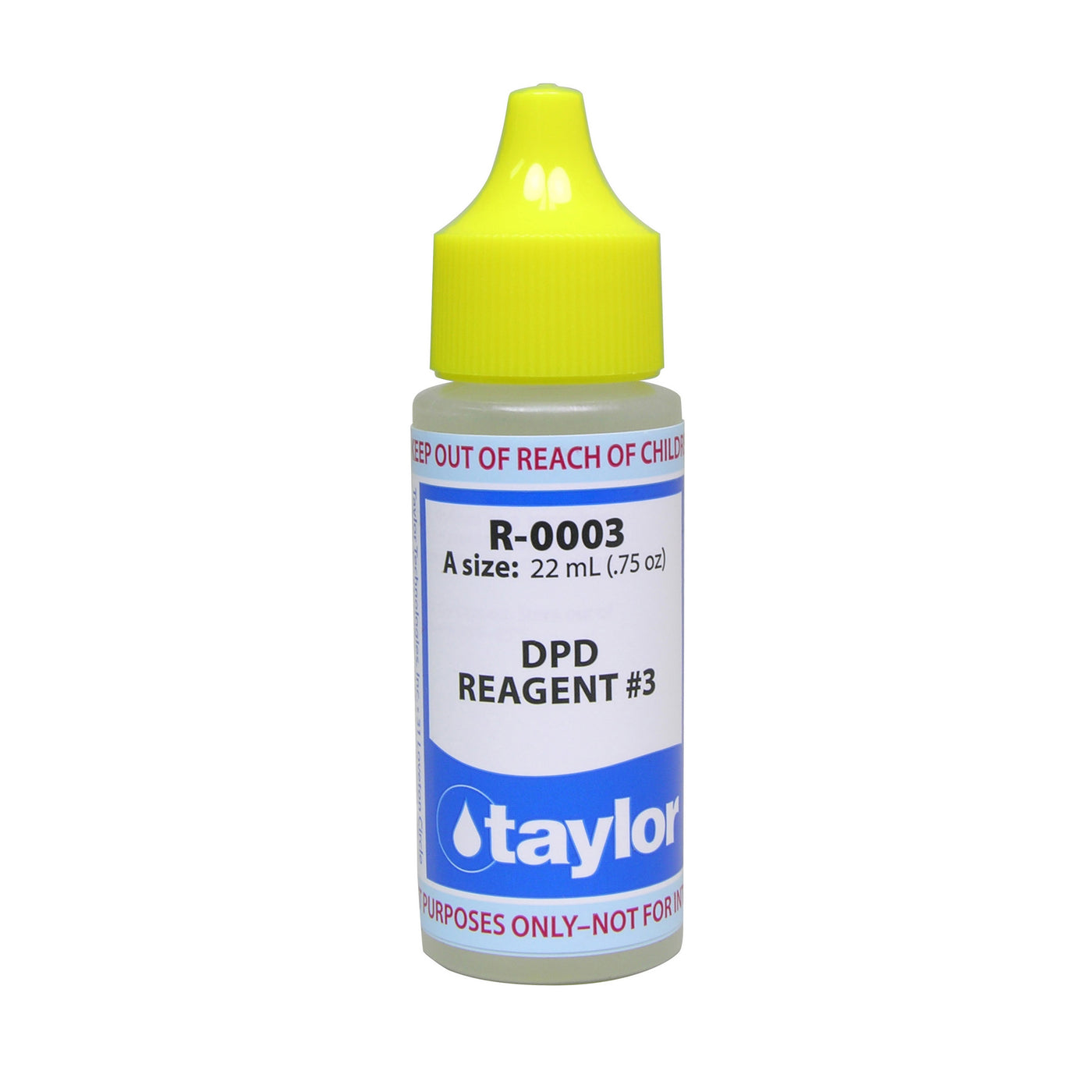 Taylor R-0003-A DPD Reagent #3, .75 oz, Dropper Bottle