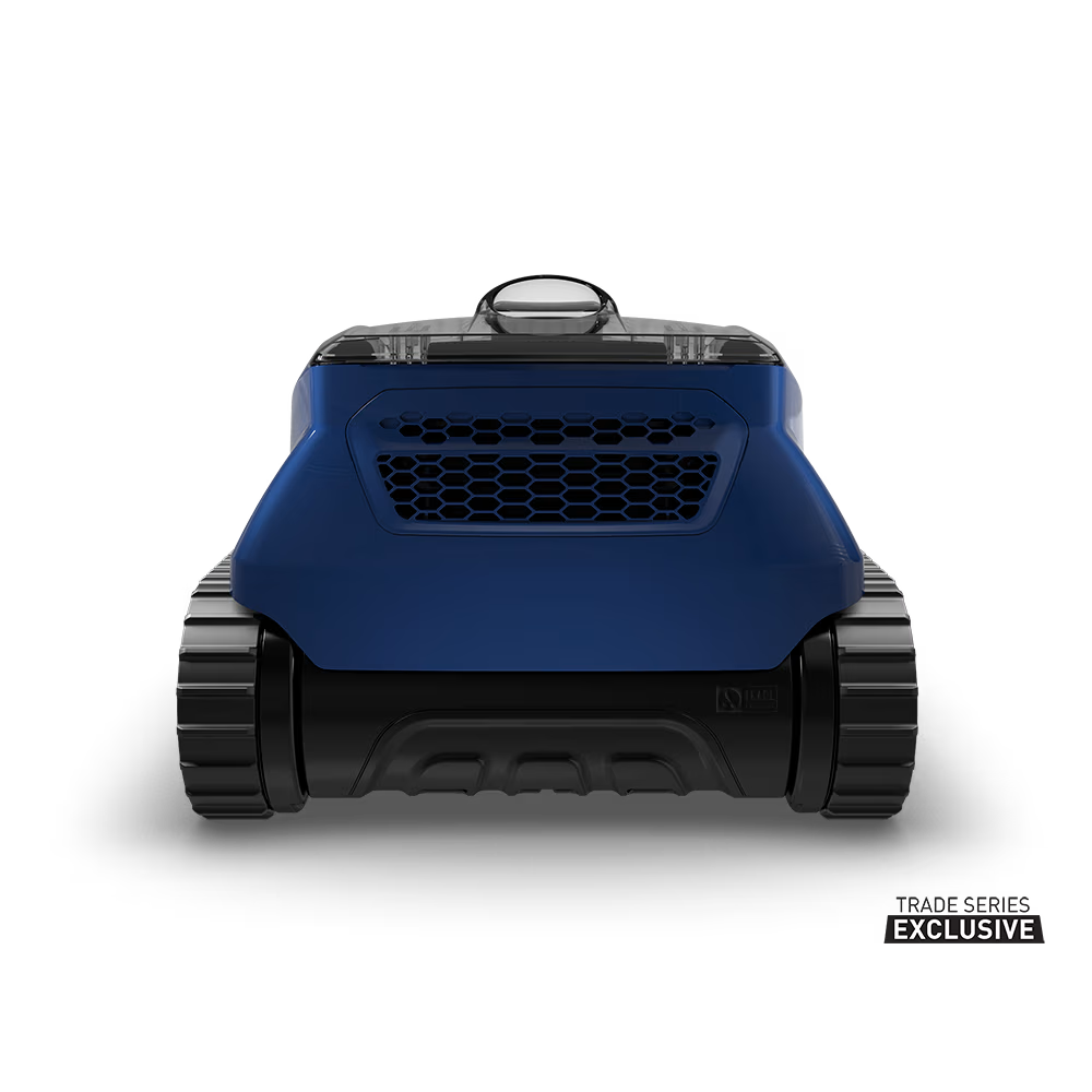 Polaris EPIC 8520 robotic pool cleaner, rear view showing water outlet