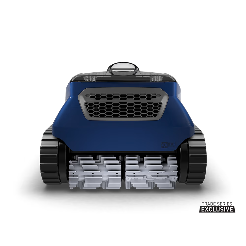 Polaris EPIC 8640 robotic pool cleaner, rear view showing water outlet