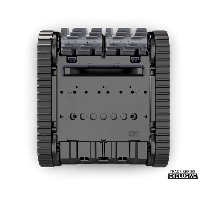 Polaris EPIC 8520 robotic pool cleaner, underside view showing brush and inlet