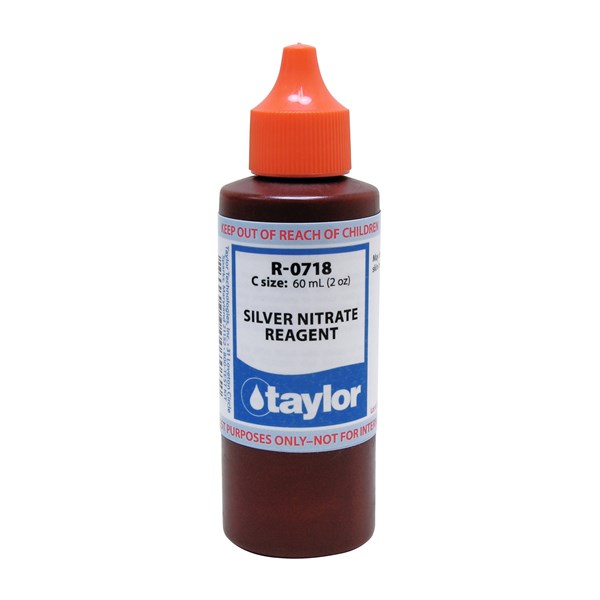 Taylor Silver R-0718-C Nitrate Reagent (10 mL sample, 1 drop = 200 ppm NaCl), 2 oz,Drop