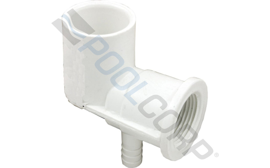 Watkins Caldera Spas Waterway Ozone Cluster Jet Body Jet Black, Ell, 3/8"B x 3/4"S - 212-0590