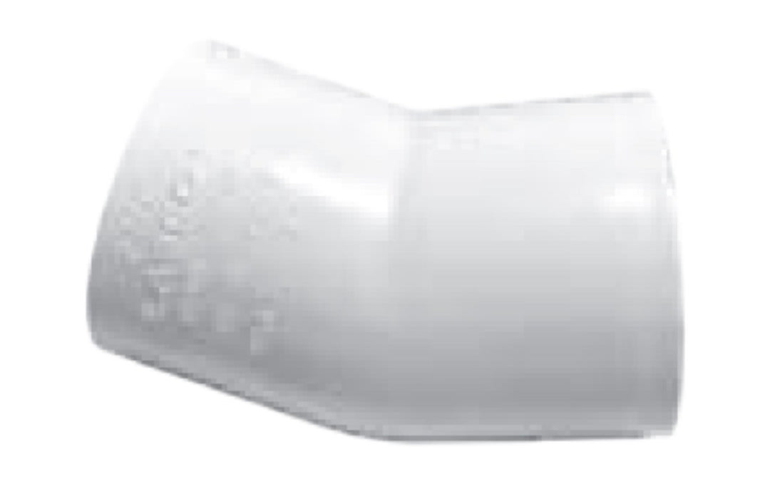 PVC Fittings Schedule 40 2x2" SlipxSlip Elbow 22 1/2 Degree - 465-020