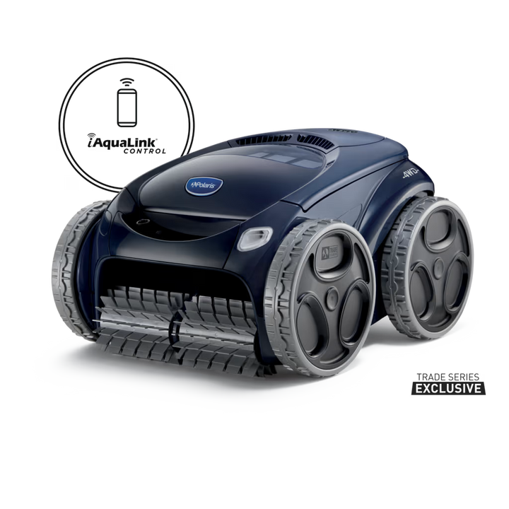 Polaris ALPHA iQ robotic pool cleaner, front three-quarter view