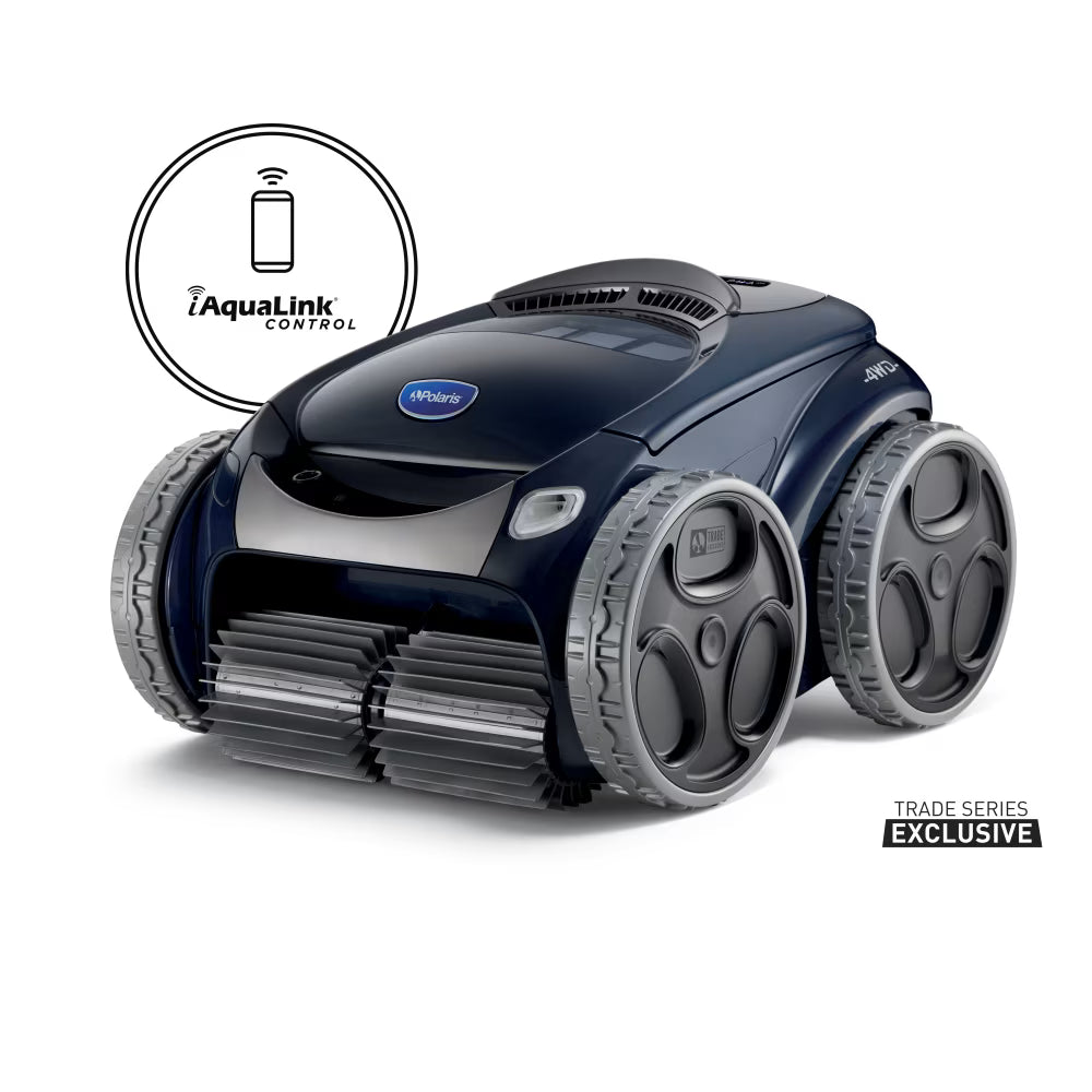 Polaris ALPHA iQ+ robotic pool cleaner, front three-quarter view