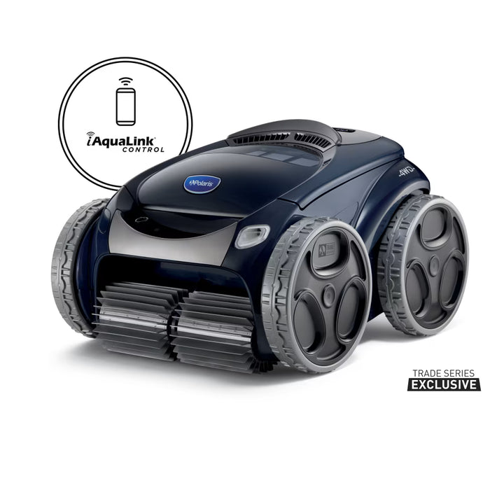 Polaris ALPHA iQ+ robotic pool cleaner, front three-quarter view