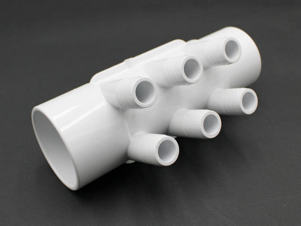 Waterway 672-7150B Waterway 6-Port Spa Manifold - 2" S x 2" Spg. for Optimal Water Flow