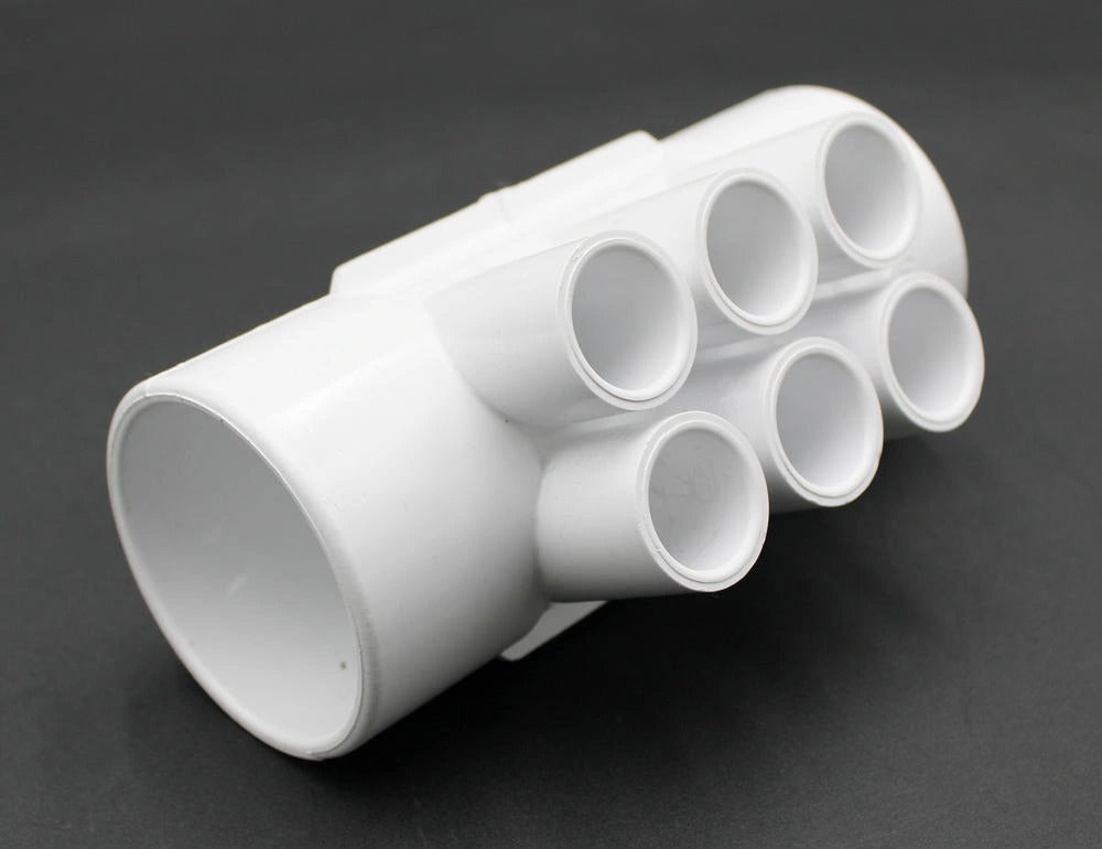 Waterway 672-4110 Waterway 2" x 2" White Manifold with 6 Ports - Efficient Pool & Spa Plumbing Solution