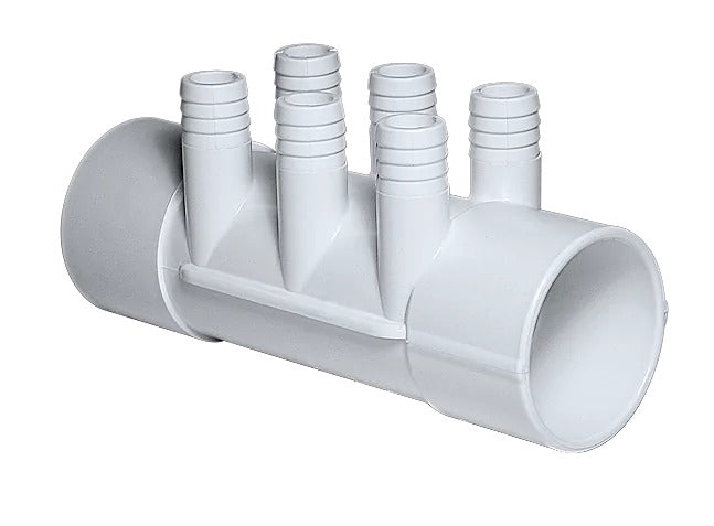 Waterway 672-7120 Waterway Spa Manifold - 2" Slip x 2" Slip, 6-Port 3/4" Return