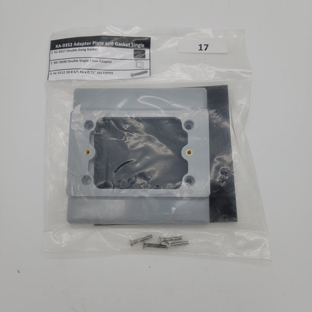 APC KA0352 Adapter Plate And Gasket Single Gang To Double Gang