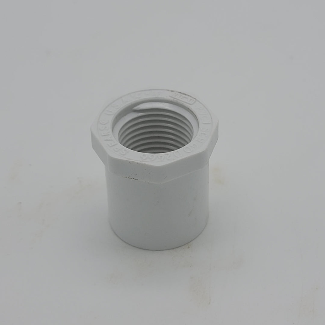 Arctic ZOO-130501 PVC Fitting, Reducer Bushing 1/2" FPThread x 3/4" Spigot