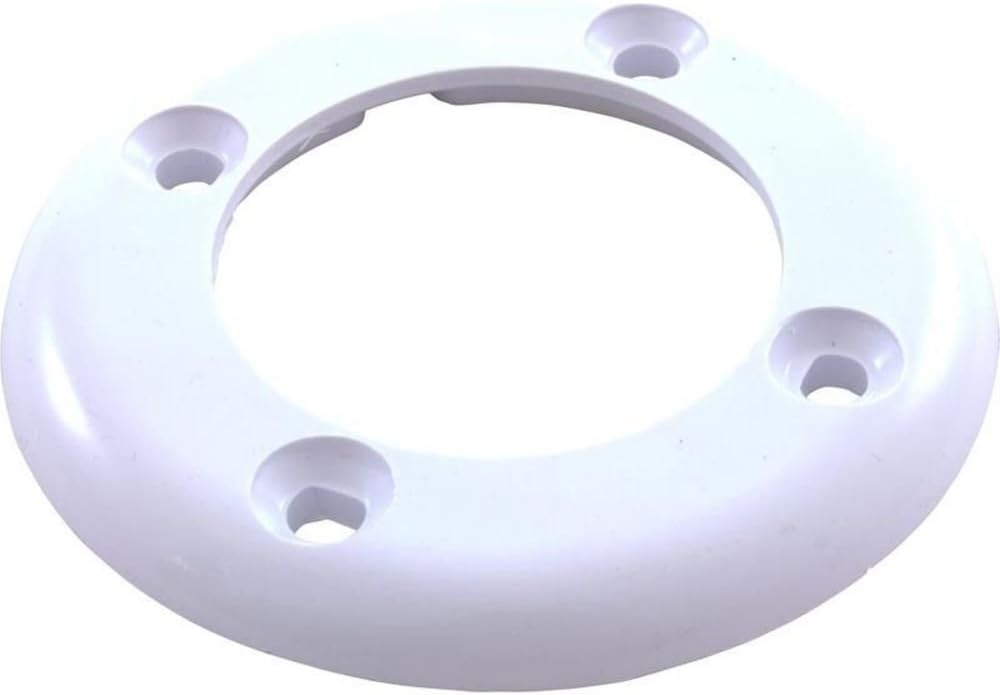 CMP White Face Plate For Return Inlet, No Thread, 3.5" D, 2" Hole, 4 Screw Holes