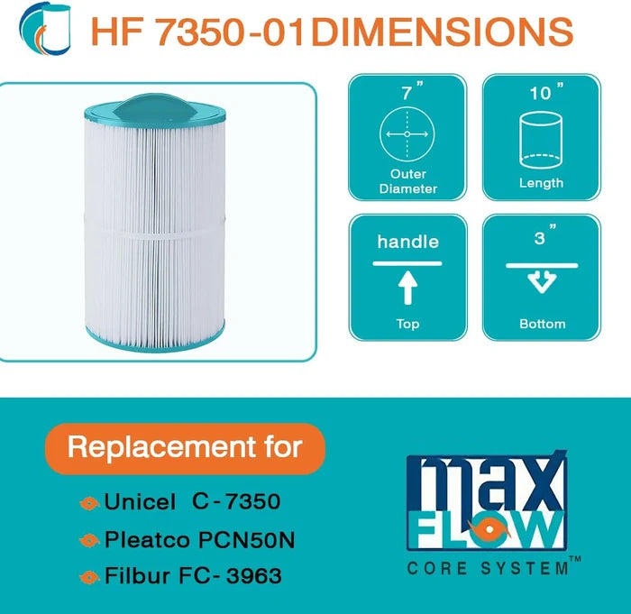 Hurricane Ventures HF7350-01 Caldera Spas 50 SF Filter Cartridge - Premium Spa Filtration Solution
