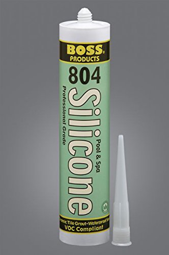 American Granby 80401B BOSS 804 Neutral Cure Silicone Ceramic Tile Grout, White, 10.3oz