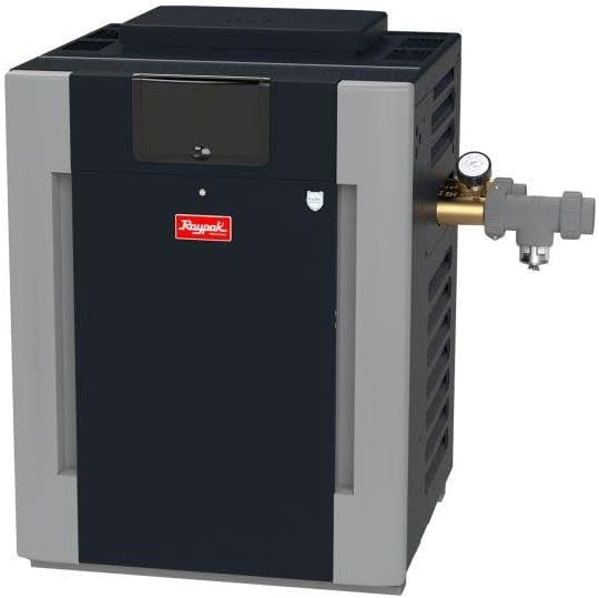 Raypak 017399 Heater 206 Natural, Digital ASME Commercial, Bronze Headers, Cupro Nickle