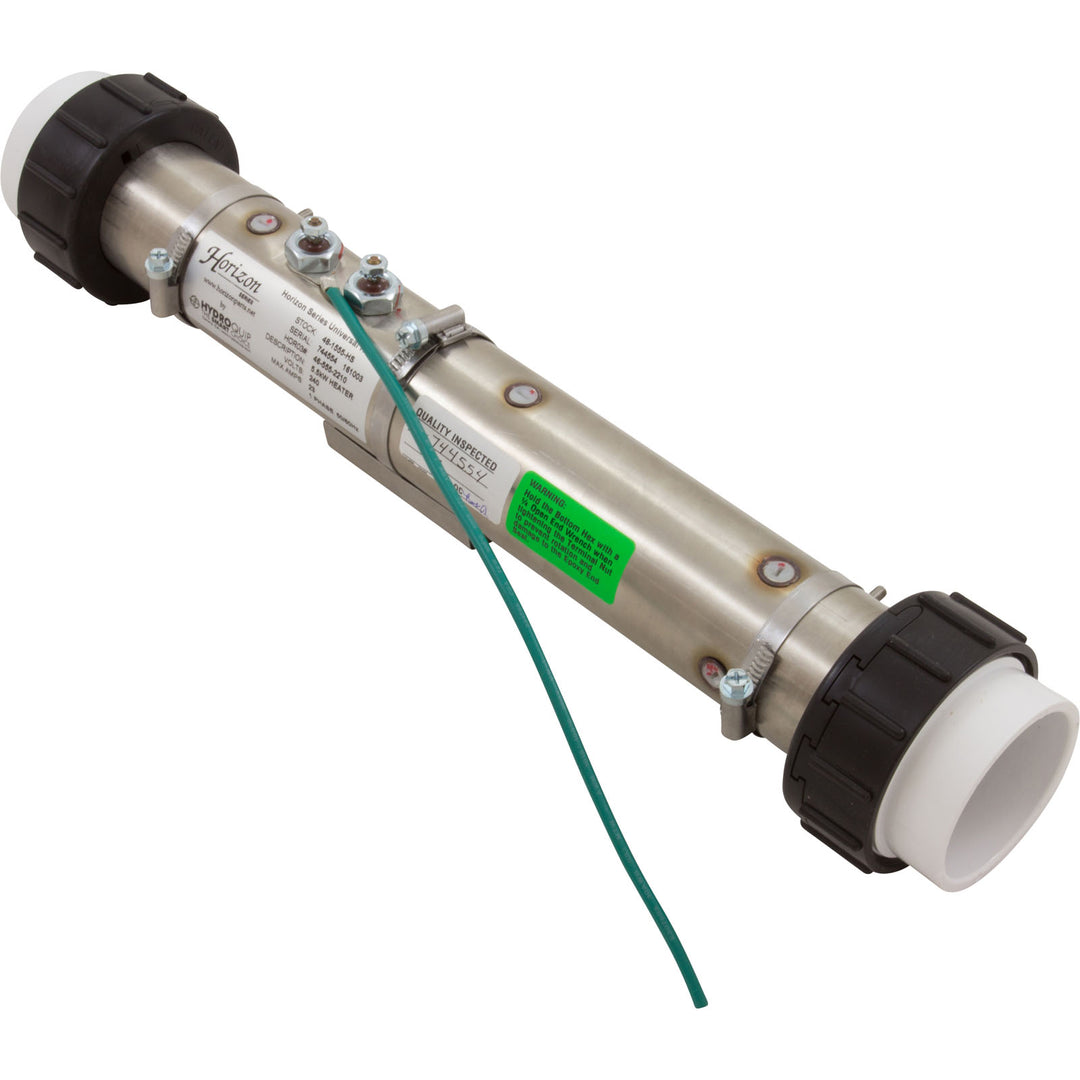48-1555-HS Hydro-Quip Universal Series 5.5kW 230V Flow Thru Heater, 2x15", Adjus. T-Wells