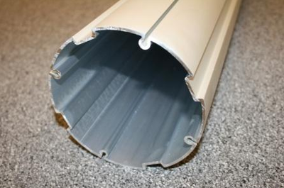 Coverstar X0673 Heavy Duty 6" Extruded Anodized Aluminum Roll Tube W/O Inserts - 20' Roll-Up Tube