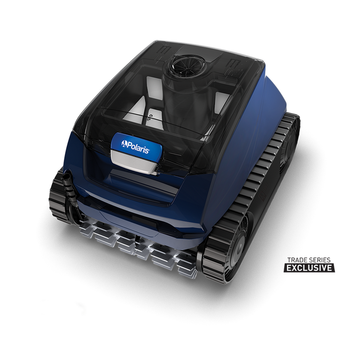 Polaris EPIC 8520 robotic pool cleaner (FEPIC8520), three-quarter view with clear canister lid