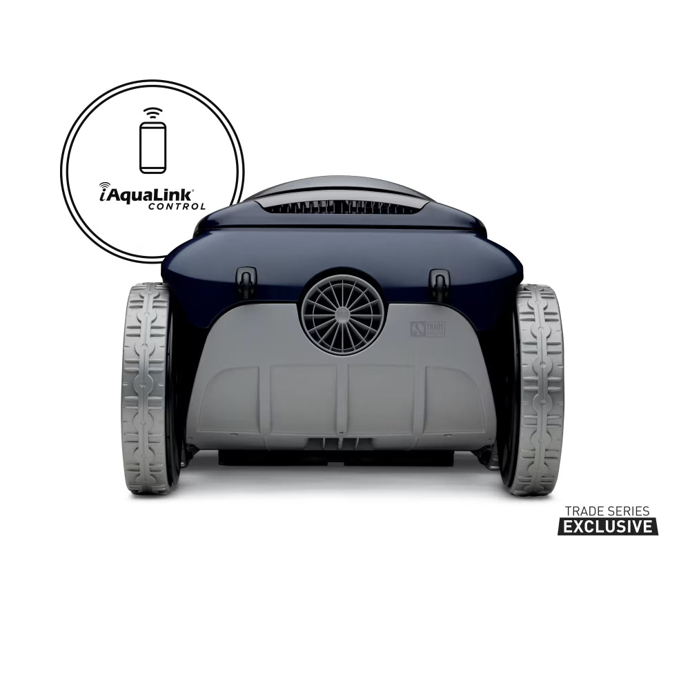 Polaris ALPHA iQ+ robotic pool cleaner, rear view showing outlet