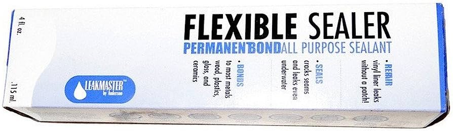 Anderson Manufacturing White Flexible Sealer 4oz, Permanent All Purpose Sealer