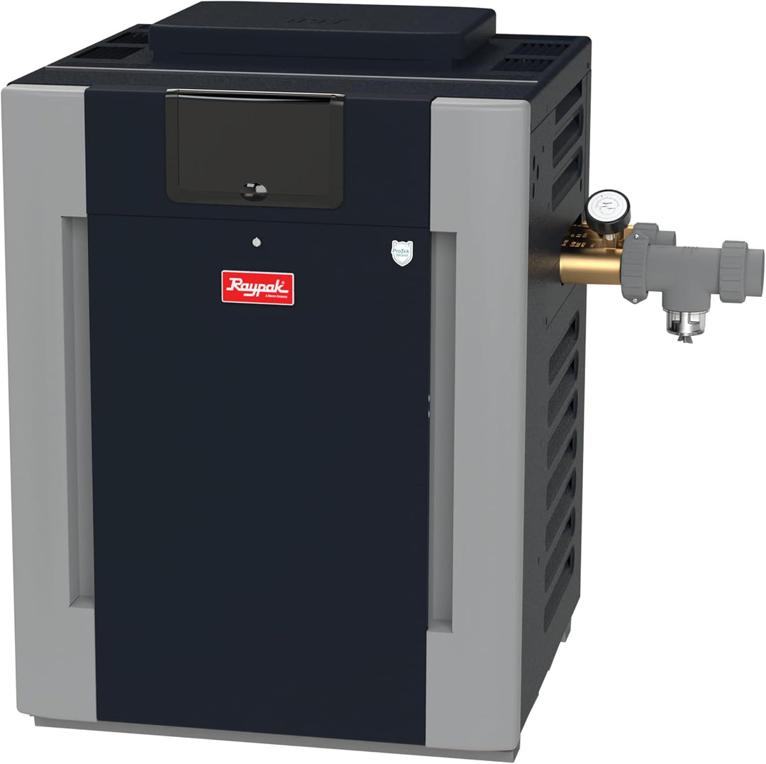 Raypak 017371 Digital ASME 206A Pool Heater, Natural Gas, Bronze Headers, Copper, 199,500 BTU (B-R206A-EN-C #50)