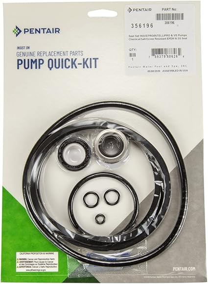 Pentair 356196 MaxPro IntelPro Seal Set